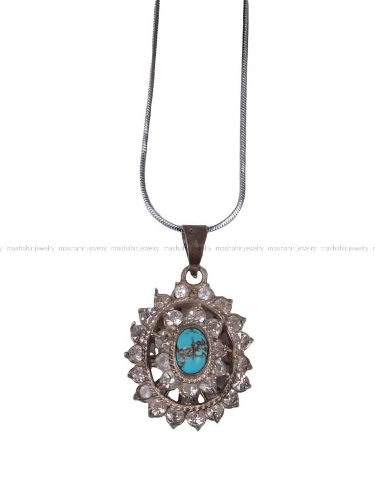 گردنبند فیروزه شجری زنانه کد 402