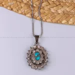 گردنبند فیروزه زنانه کد 402