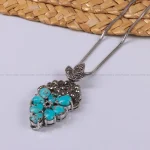 گردنبند فیروزه زنانه کد 403