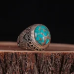 انگشتر فيروزه شجری مردانه کد 1013