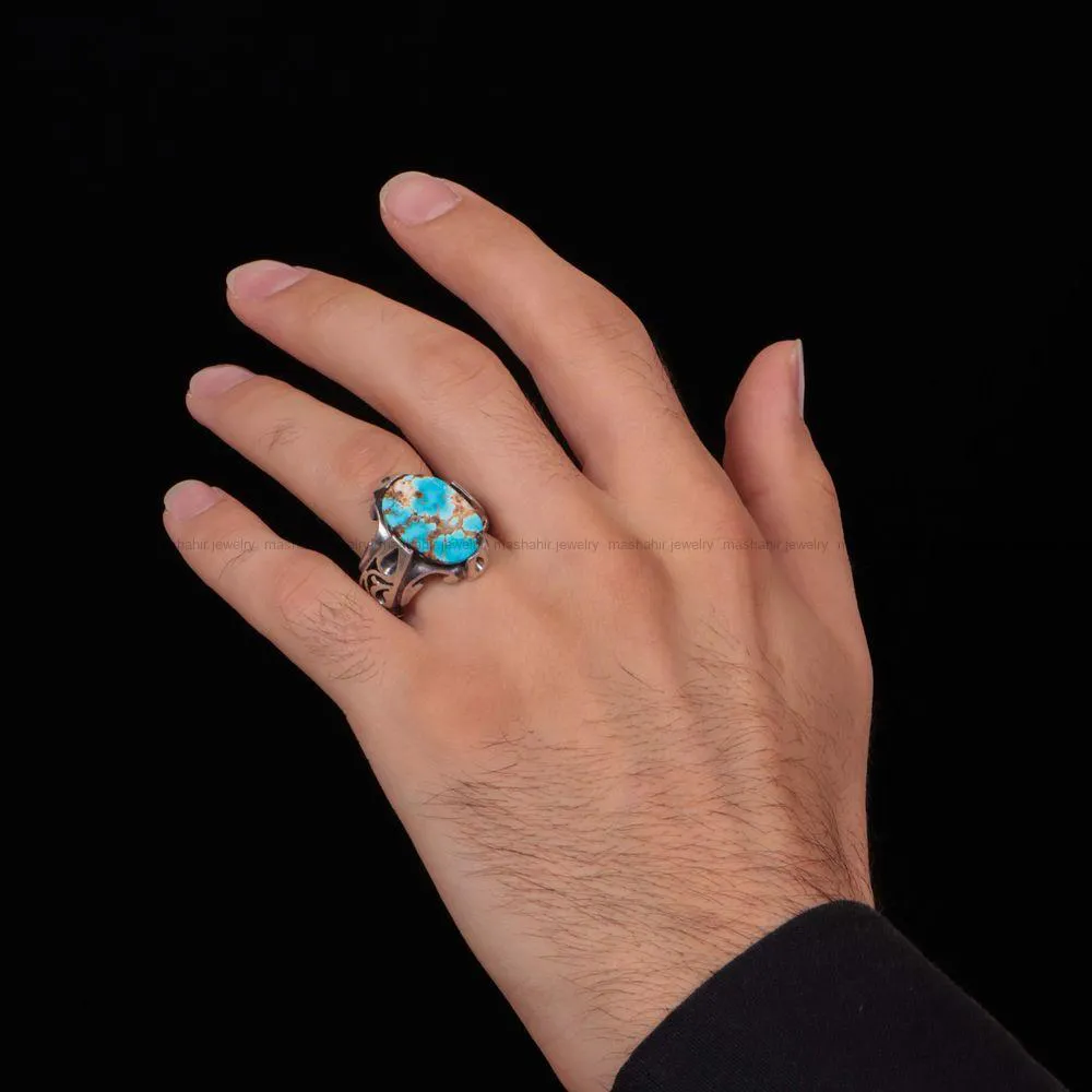 انگشتر فیروزه شجری مردانه کد 1111