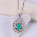 گردنبند فیروزه زنانه کد 414