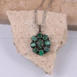 گردنبند زمرد زنانه کد 416