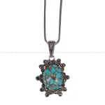 گردنبند فیروزه زنانه کد 417