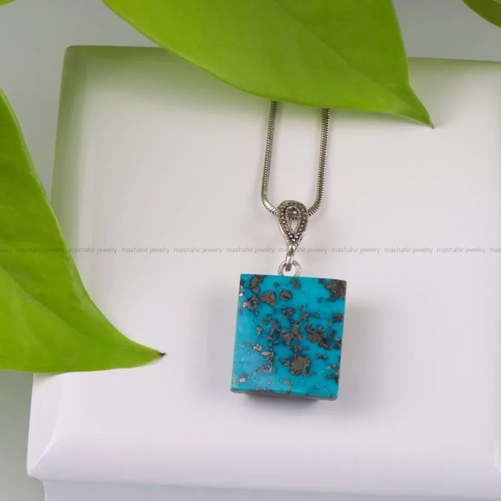 گردنبند فیروزه زنانه کد 423