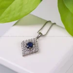 گردنبند یاقوت کبود زنانه کد 429