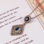 گردنبند یاقوت کبود زنانه کد 434