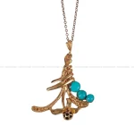 گردنبند فیروزه زنانه کد 436