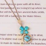 گردنبند فیروزه زنانه کد 437