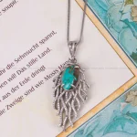 گردنبند فیروزه زنانه کد 438