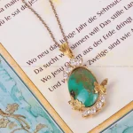 گردنبند فیروزه زنانه کد 439