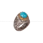 انگشتر فیروزه عجمی مردانه کد 454