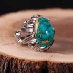 انگشتر فيروزه شجری مردانه کد 459