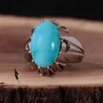 انگشتر فيروزه عجمی مردانه کد 461