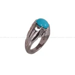 انگشتر فیروزه عجمی مردانه کد 464