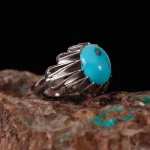 انگشتر فيروزه شجری مردانه کد 471