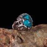 انگشتر فيروزه شجری مردانه کد 472
