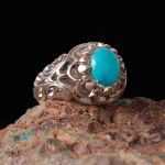 انگشتر فيروزه عجمی مردانه کد 476