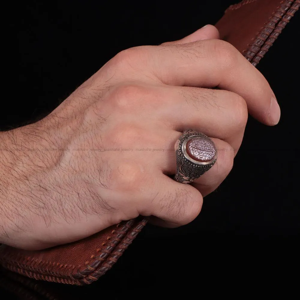 انگشتر عقیق مردانه کد 801