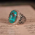 انگشتر فيروزه شجری مردانه کد 921