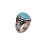 انگشتر فيروزه عجمی مردانه کد 494
