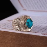 انگشتر فيروزه شجری مردانه کد 499