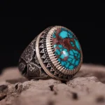 انگشتر فیروزه شجری مردانه کد 545