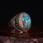 انگشتر فیروزه شجری مردانه کد 559