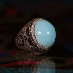 انگشتر فیروزه عجمی مردانه کد 573