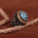 انگشتر فيروزه شجری مردانه کد 951