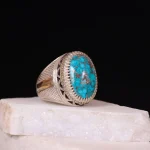 انگشتر فيروزه شجری مردانه کد 626