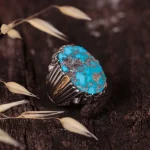 انگشتر فيروزه شجری مردانه کد 646