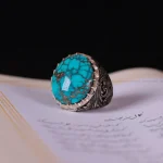 انگشتر فيروزه شجری مردانه کد 659