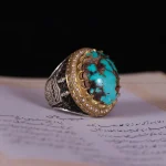 انگشتر فيروزه شجری مردانه کد 660