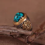 انگشتر فيروزه شجری مردانه کد 667