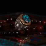 انگشتر فيروزه شجری مردانه کد 674