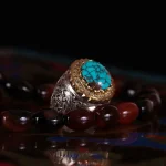 انگشتر فيروزه شجری مردانه کد 680