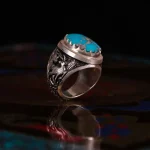 انگشتر فيروزه شجری مردانه کد 683