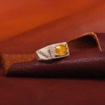 انگشتر یاقوت زرد مردانه کد 771