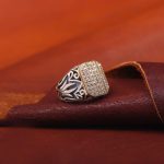 انگشتر صفحه برلیان مردانه کد 784