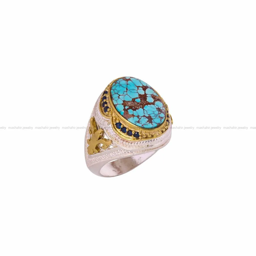انگشتر فیروزه شجری مردانه کد 4534