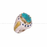 انگشتر فیروزه شجری مردانه کد 4535