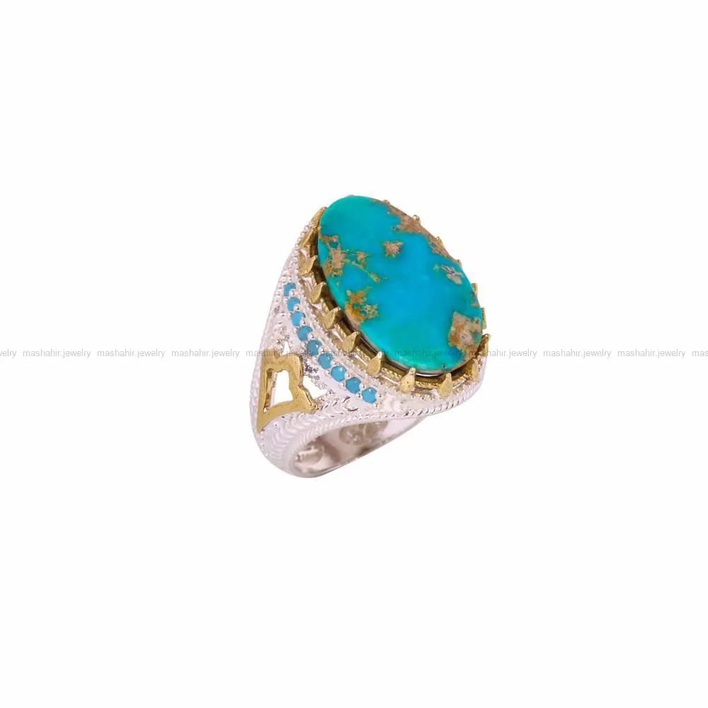 انگشتر فیروزه شجری مردانه کد 4538