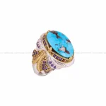 انگشتر فیروزه شجری مردانه کد 4543