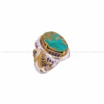 انگشتر فیروزه شجری مردانه کد 4548