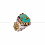 انگشتر فیروزه شجری مردانه کد 4557