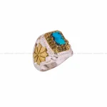 انگشتر فیروزه شجری مردانه کد 4559