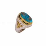 انگشتر فیروزه شجری مردانه کد 4564