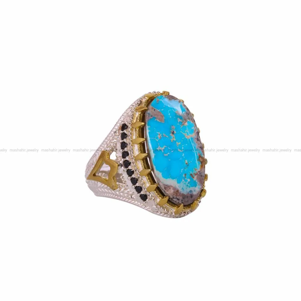 انگشتر فیروزه شجری مردانه کد 4567