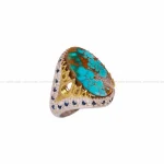 انگشتر فیروزه شجری مردانه کد 4569